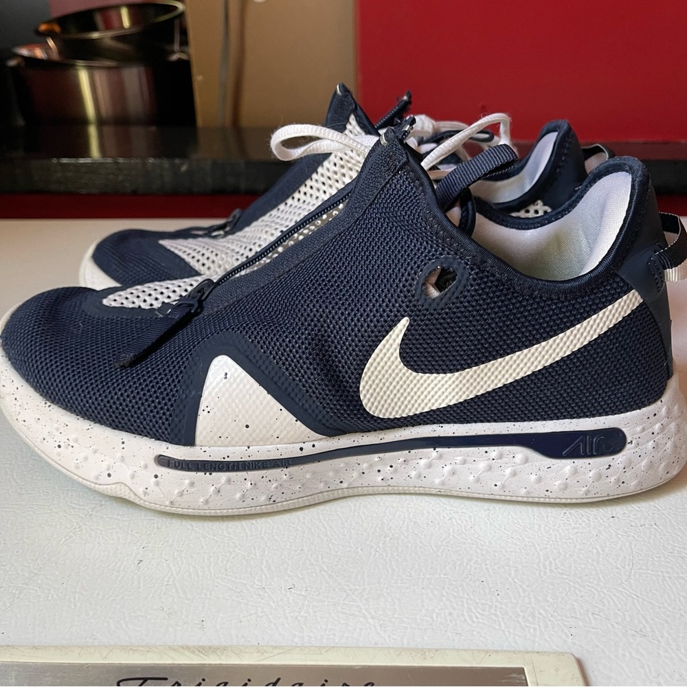 EUC Nike Pg 4 College Navy Mens Basketball Shoes Sneakers Paul George 11.5